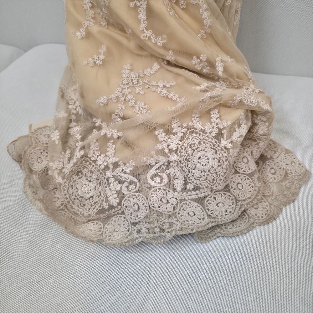 BHLDN Daisy Lace Halter Open Back Wedding Gown Champagne 10 NWT PRICE DROP - Picture 10 of 16